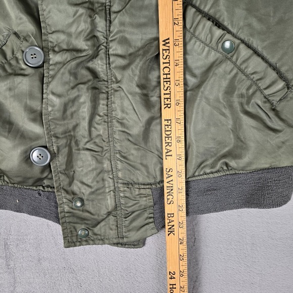 VTG Alpha Industries Parka Flyers Man's Large Heavy Attached Hood Fur 80s N-2B - Picture 14 of 15